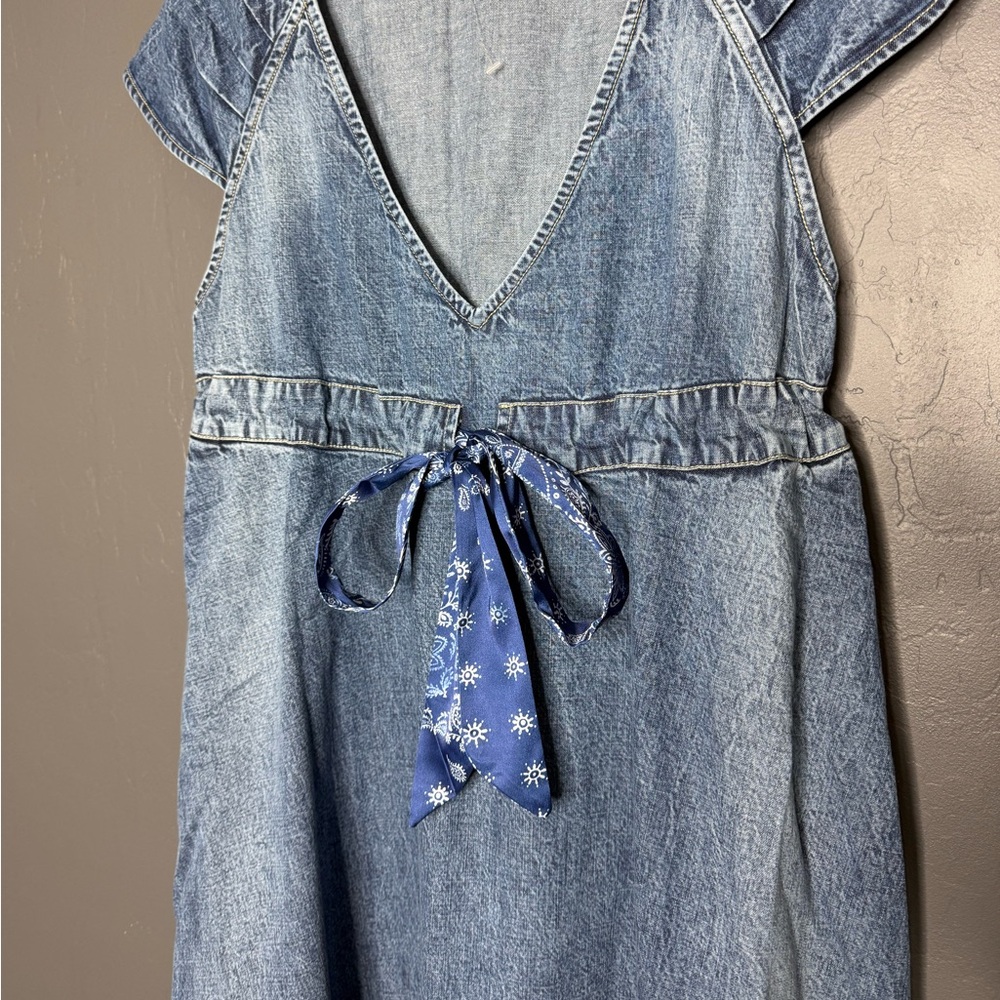 New Free People Roucha Maxi Denim Dress - Picture 8 of 11